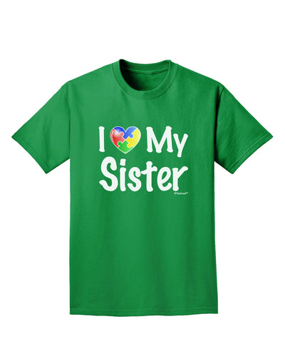 I Heart My Sister - Autism Awareness Adult Dark T-Shirt by TooLoud-Mens T-Shirt-TooLoud-Kelly-Green-Small-Davson Sales