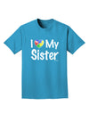 I Heart My Sister - Autism Awareness Adult Dark T-Shirt by TooLoud-Mens T-Shirt-TooLoud-Turquoise-Small-Davson Sales