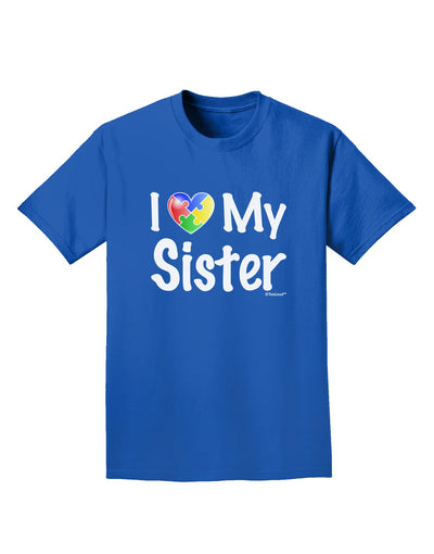 I Heart My Sister - Autism Awareness Adult Dark T-Shirt by TooLoud-Mens T-Shirt-TooLoud-Royal-Blue-Small-Davson Sales