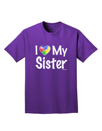 I Heart My Sister - Autism Awareness Adult Dark T-Shirt by TooLoud-Mens T-Shirt-TooLoud-Purple-Small-Davson Sales