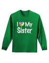 I Heart My Sister - Autism Awareness Adult Long Sleeve Dark T-Shirt by TooLoud-TooLoud-Kelly-Green-Small-Davson Sales