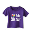 I Heart My Sister - Autism Awareness Infant T-Shirt Dark by TooLoud-Infant T-Shirt-TooLoud-Purple-06-Months-Davson Sales