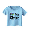 I Heart My Sister - Autism Awareness Infant T-Shirt by TooLoud-Infant T-Shirt-TooLoud-Aquatic-Blue-06-Months-Davson Sales