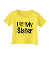 I Heart My Sister - Autism Awareness Infant T-Shirt by TooLoud-Infant T-Shirt-TooLoud-Yellow-06-Months-Davson Sales