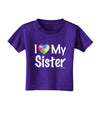 I Heart My Sister - Autism Awareness Toddler T-Shirt Dark by TooLoud-Toddler T-Shirt-TooLoud-Purple-2T-Davson Sales