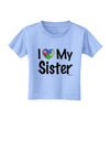 I Heart My Sister - Autism Awareness Toddler T-Shirt by TooLoud-Toddler T-Shirt-TooLoud-Aquatic-Blue-2T-Davson Sales