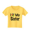 I Heart My Sister - Autism Awareness Toddler T-Shirt by TooLoud-Toddler T-Shirt-TooLoud-Yellow-2T-Davson Sales