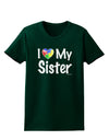 I Heart My Sister - Autism Awareness Womens Dark T-Shirt by TooLoud-Womens T-Shirt-TooLoud-Forest-Green-Small-Davson Sales