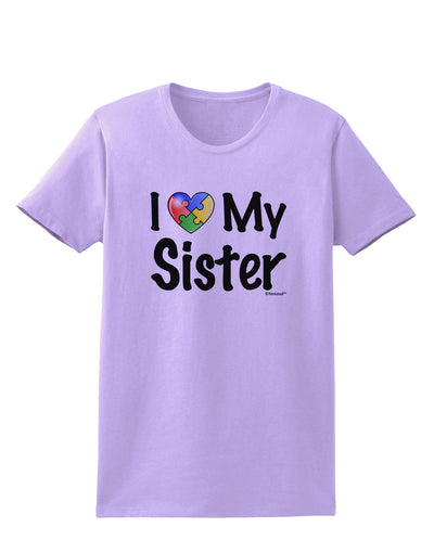 I Heart My Sister - Autism Awareness Womens T-Shirt by TooLoud-Womens T-Shirt-TooLoud-Lavender-X-Small-Davson Sales