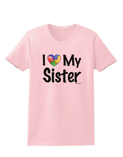 I Heart My Sister - Autism Awareness Womens T-Shirt by TooLoud-Womens T-Shirt-TooLoud-PalePink-X-Small-Davson Sales