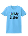 I Heart My Sister - Autism Awareness Womens T-Shirt by TooLoud-Womens T-Shirt-TooLoud-Aquatic-Blue-X-Small-Davson Sales