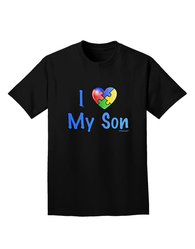 I Heart My Son - Autism Awareness Adult Dark T-Shirt by TooLoud-Mens T-Shirt-TooLoud-Black-Small-Davson Sales