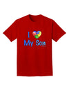 I Heart My Son - Autism Awareness Adult Dark T-Shirt by TooLoud-Mens T-Shirt-TooLoud-Red-Small-Davson Sales