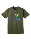 I Heart My Son - Autism Awareness Adult Dark T-Shirt by TooLoud-Mens T-Shirt-TooLoud-Military-Green-Small-Davson Sales