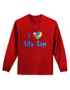 I Heart My Son - Autism Awareness Adult Long Sleeve Dark T-Shirt by TooLoud-TooLoud-Red-Small-Davson Sales