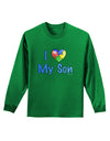 I Heart My Son - Autism Awareness Adult Long Sleeve Dark T-Shirt by TooLoud-TooLoud-Kelly-Green-Small-Davson Sales