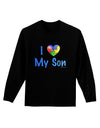 I Heart My Son - Autism Awareness Adult Long Sleeve Dark T-Shirt by TooLoud-TooLoud-Black-Small-Davson Sales