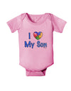 I Heart My Son - Autism Awareness Baby Romper Bodysuit by TooLoud-Baby Romper-TooLoud-Light-Pink-06-Months-Davson Sales