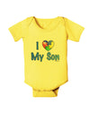 I Heart My Son - Autism Awareness Baby Romper Bodysuit by TooLoud-Baby Romper-TooLoud-Yellow-06-Months-Davson Sales