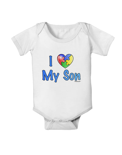 I Heart My Son - Autism Awareness Baby Romper Bodysuit by TooLoud-Baby Romper-TooLoud-White-06-Months-Davson Sales