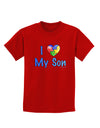 I Heart My Son - Autism Awareness Childrens Dark T-Shirt by TooLoud-Childrens T-Shirt-TooLoud-Red-X-Small-Davson Sales