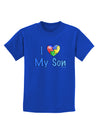 I Heart My Son - Autism Awareness Childrens Dark T-Shirt by TooLoud-Childrens T-Shirt-TooLoud-Royal-Blue-X-Small-Davson Sales