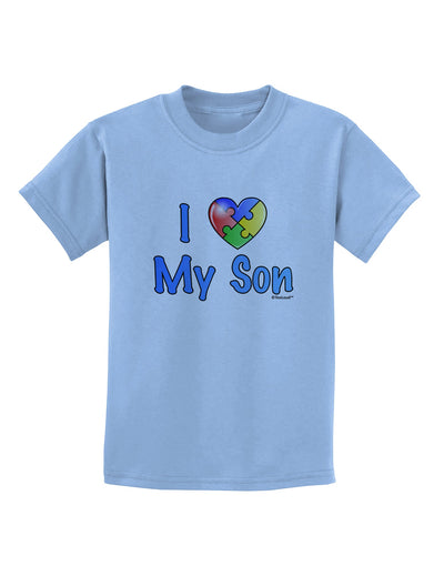 I Heart My Son - Autism Awareness Childrens T-Shirt by TooLoud-Childrens T-Shirt-TooLoud-Light-Blue-X-Small-Davson Sales