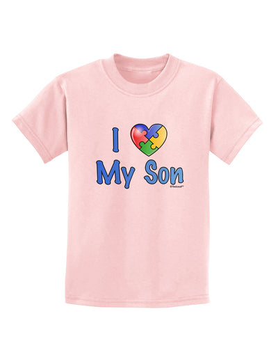 I Heart My Son - Autism Awareness Childrens T-Shirt by TooLoud-Childrens T-Shirt-TooLoud-PalePink-X-Small-Davson Sales