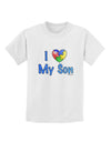 I Heart My Son - Autism Awareness Childrens T-Shirt by TooLoud-Childrens T-Shirt-TooLoud-White-X-Small-Davson Sales