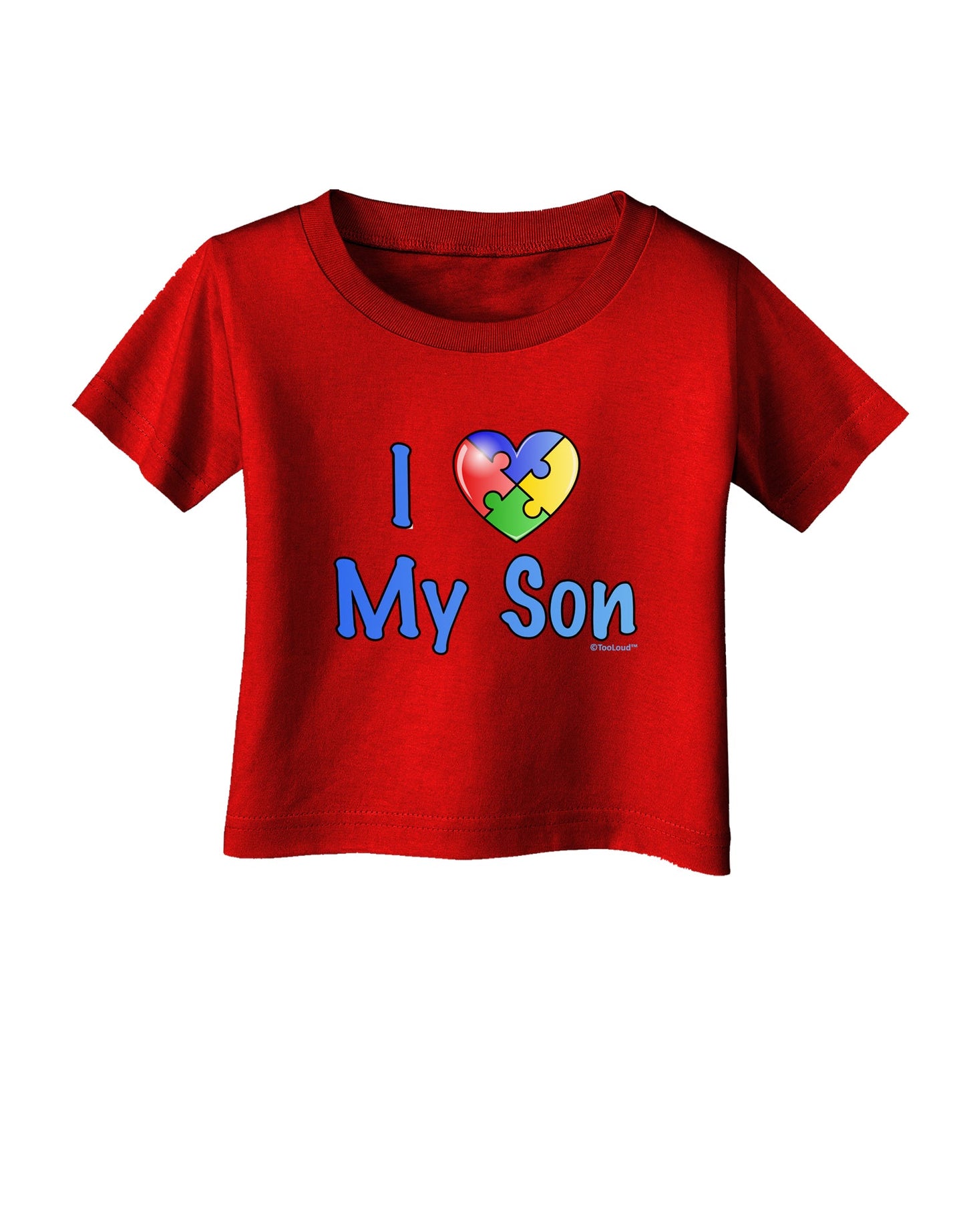 I Heart My Son - Autism Awareness Infant T-Shirt Dark by TooLoud-Infant T-Shirt-TooLoud-Red-06-Months-Davson Sales