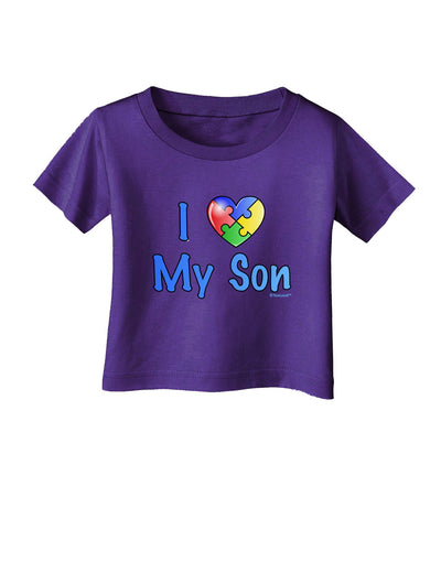 I Heart My Son - Autism Awareness Infant T-Shirt Dark by TooLoud-Infant T-Shirt-TooLoud-Purple-06-Months-Davson Sales