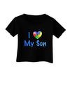 I Heart My Son - Autism Awareness Infant T-Shirt Dark by TooLoud-Infant T-Shirt-TooLoud-Black-06-Months-Davson Sales