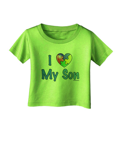 I Heart My Son - Autism Awareness Infant T-Shirt by TooLoud-Infant T-Shirt-TooLoud-Lime-Green-06-Months-Davson Sales