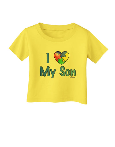 I Heart My Son - Autism Awareness Infant T-Shirt by TooLoud-Infant T-Shirt-TooLoud-Yellow-06-Months-Davson Sales