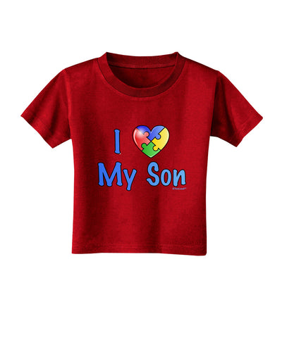 I Heart My Son - Autism Awareness Toddler T-Shirt Dark by TooLoud-Toddler T-Shirt-TooLoud-Red-2T-Davson Sales