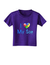 I Heart My Son - Autism Awareness Toddler T-Shirt Dark by TooLoud-Toddler T-Shirt-TooLoud-Purple-2T-Davson Sales