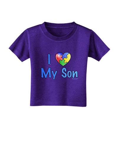 I Heart My Son - Autism Awareness Toddler T-Shirt Dark by TooLoud-Toddler T-Shirt-TooLoud-Purple-2T-Davson Sales