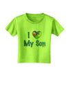 I Heart My Son - Autism Awareness Toddler T-Shirt by TooLoud-Toddler T-Shirt-TooLoud-Lime-Green-2T-Davson Sales