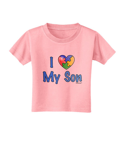 I Heart My Son - Autism Awareness Toddler T-Shirt by TooLoud-Toddler T-Shirt-TooLoud-Candy-Pink-2T-Davson Sales