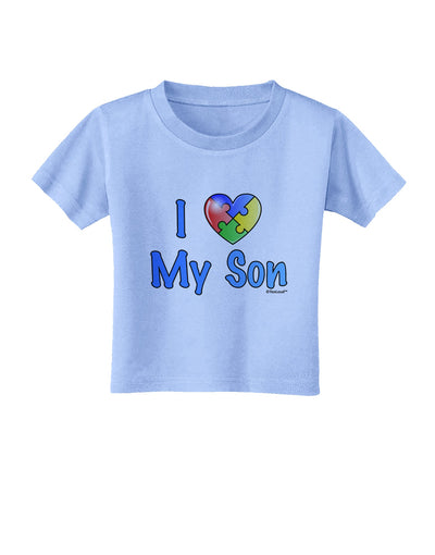 I Heart My Son - Autism Awareness Toddler T-Shirt by TooLoud-Toddler T-Shirt-TooLoud-Aquatic-Blue-2T-Davson Sales