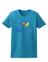 I Heart My Son - Autism Awareness Womens Dark T-Shirt by TooLoud-Womens T-Shirt-TooLoud-Turquoise-X-Small-Davson Sales