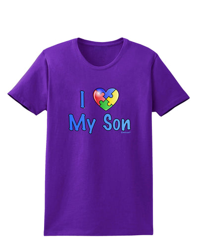 I Heart My Son - Autism Awareness Womens Dark T-Shirt by TooLoud-Womens T-Shirt-TooLoud-Purple-X-Small-Davson Sales