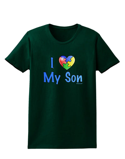 I Heart My Son - Autism Awareness Womens Dark T-Shirt by TooLoud-Womens T-Shirt-TooLoud-Forest-Green-Small-Davson Sales