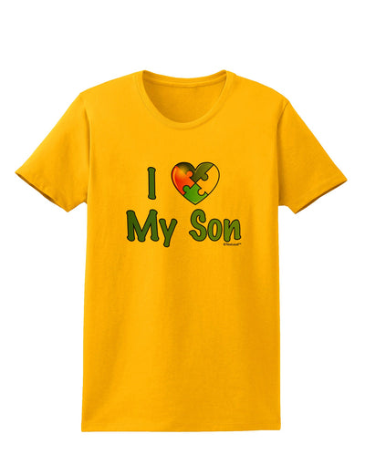 I Heart My Son - Autism Awareness Womens T-Shirt by TooLoud-Womens T-Shirt-TooLoud-Gold-X-Small-Davson Sales