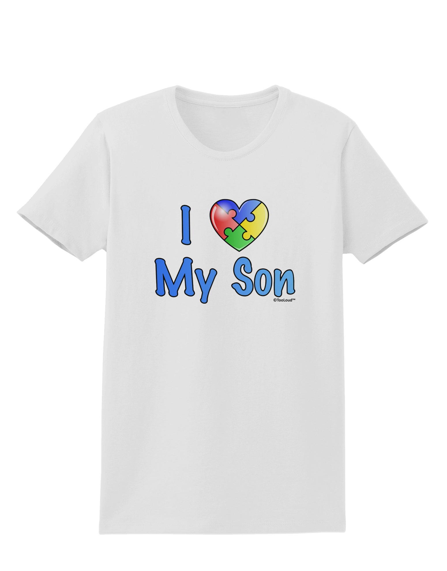 I Heart My Son - Autism Awareness Womens T-Shirt by TooLoud-Womens T-Shirt-TooLoud-White-X-Small-Davson Sales