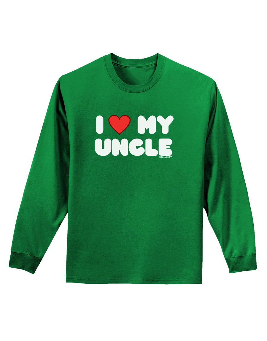 I Heart My Uncle Adult Long Sleeve Dark T-Shirt by TooLoud-TooLoud-Black-Small-Davson Sales