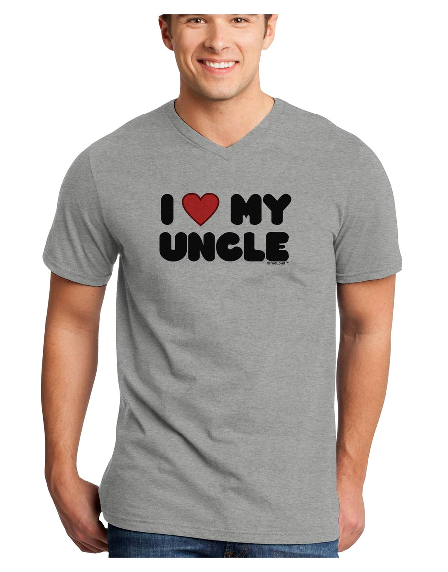 I Heart My Uncle Adult V-Neck T-shirt by TooLoud-Mens V-Neck T-Shirt-TooLoud-White-Small-Davson Sales