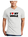 I Heart My Uncle Adult V-Neck T-shirt by TooLoud-Mens V-Neck T-Shirt-TooLoud-White-Small-Davson Sales