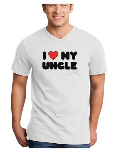 I Heart My Uncle Adult V-Neck T-shirt by TooLoud-Mens V-Neck T-Shirt-TooLoud-White-Small-Davson Sales