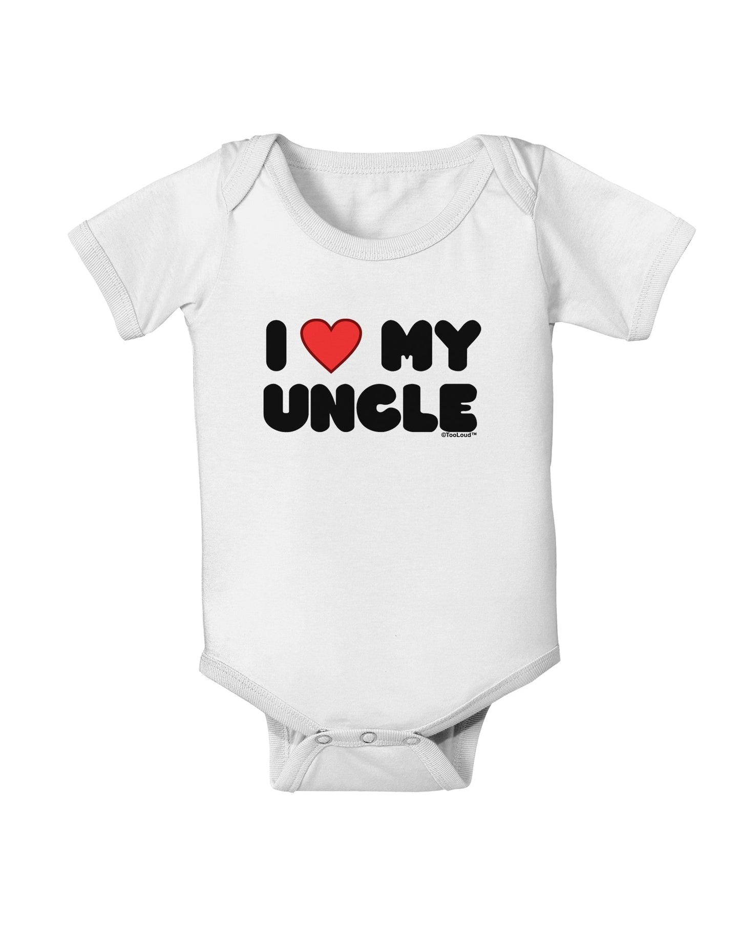 I Heart My Uncle Baby Romper Bodysuit by TooLoud-Baby Romper-TooLoud-White-06-Months-Davson Sales